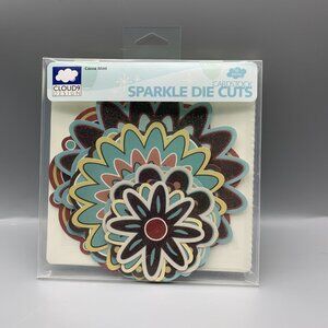 Cloud9 Design Cardstock Sparkle Die Cuts 10pc Pkg Cocoa Mint Design